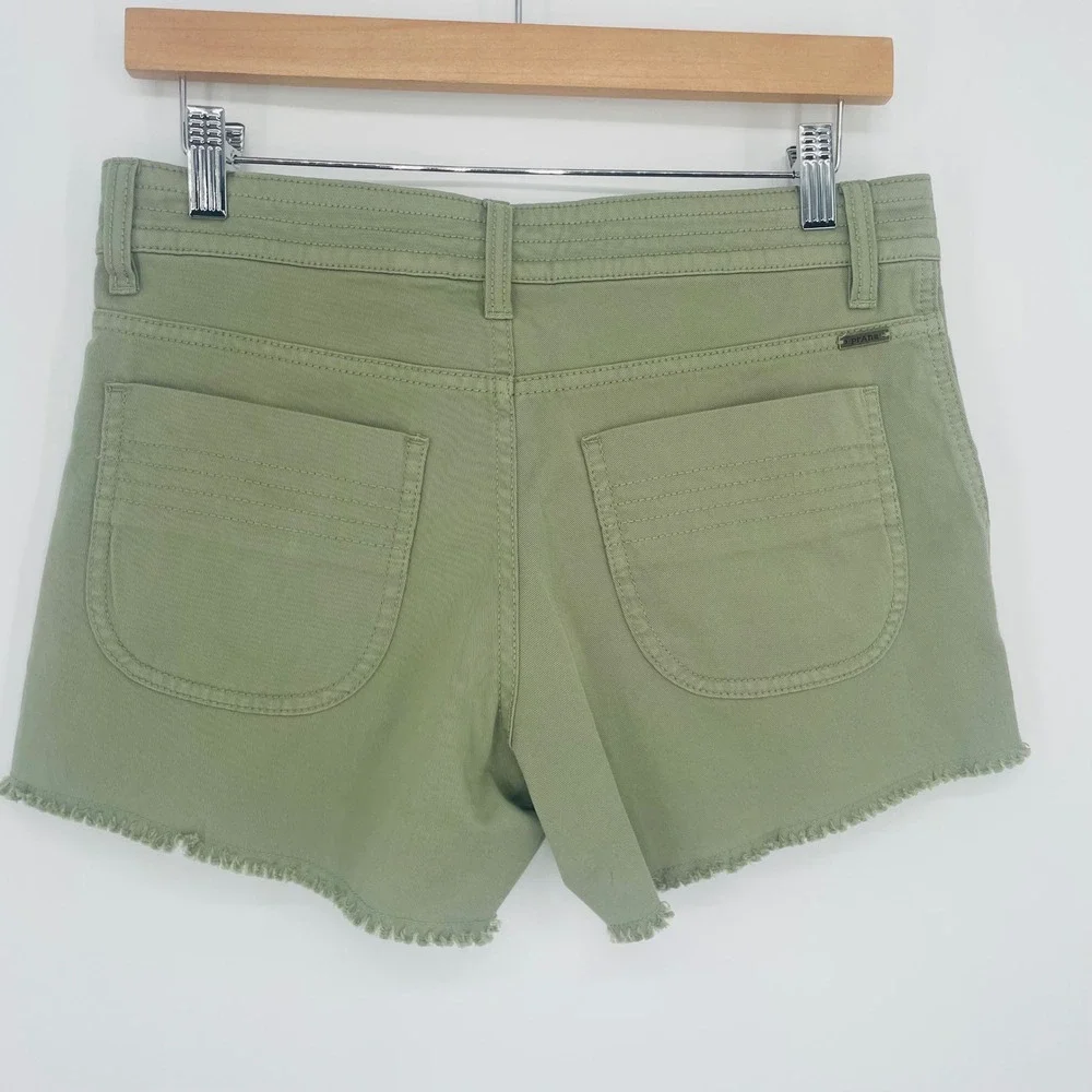 Prana Sancho Shorts Sage Green Olive Mid Rise Frayed Hiking Size‎ 2 Gorpcore